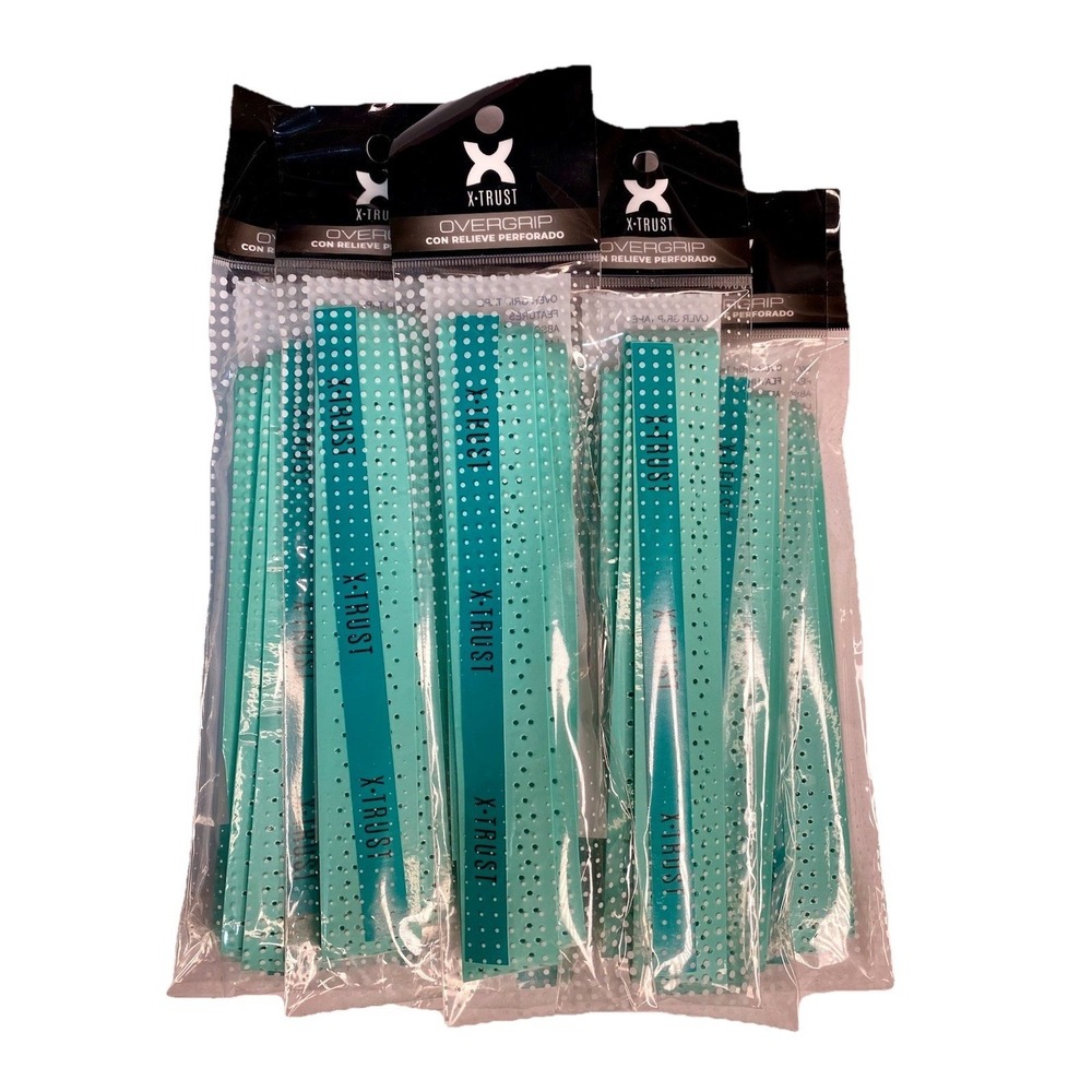 X-Trust Perforated Overgrip Racket Wrap Teal Blue‎ Padel Tennis Pickleball NEW